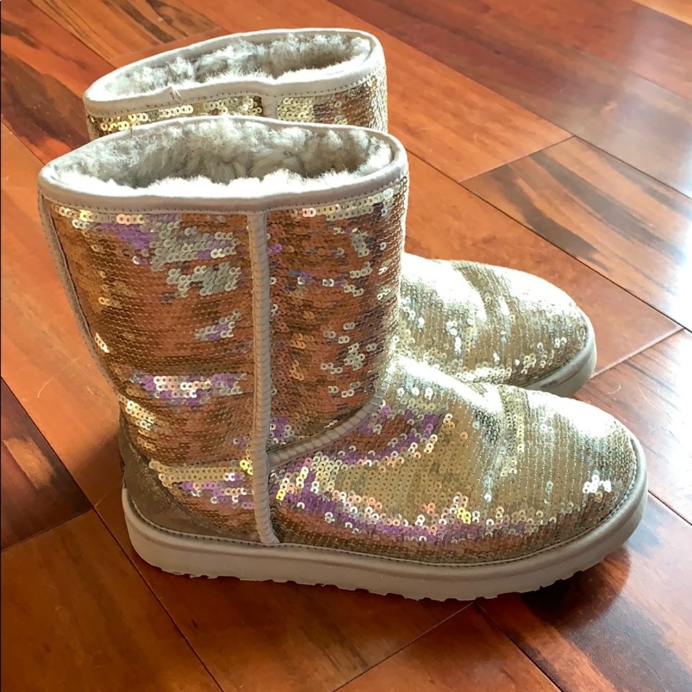 Silver Sequenced UGG Boots